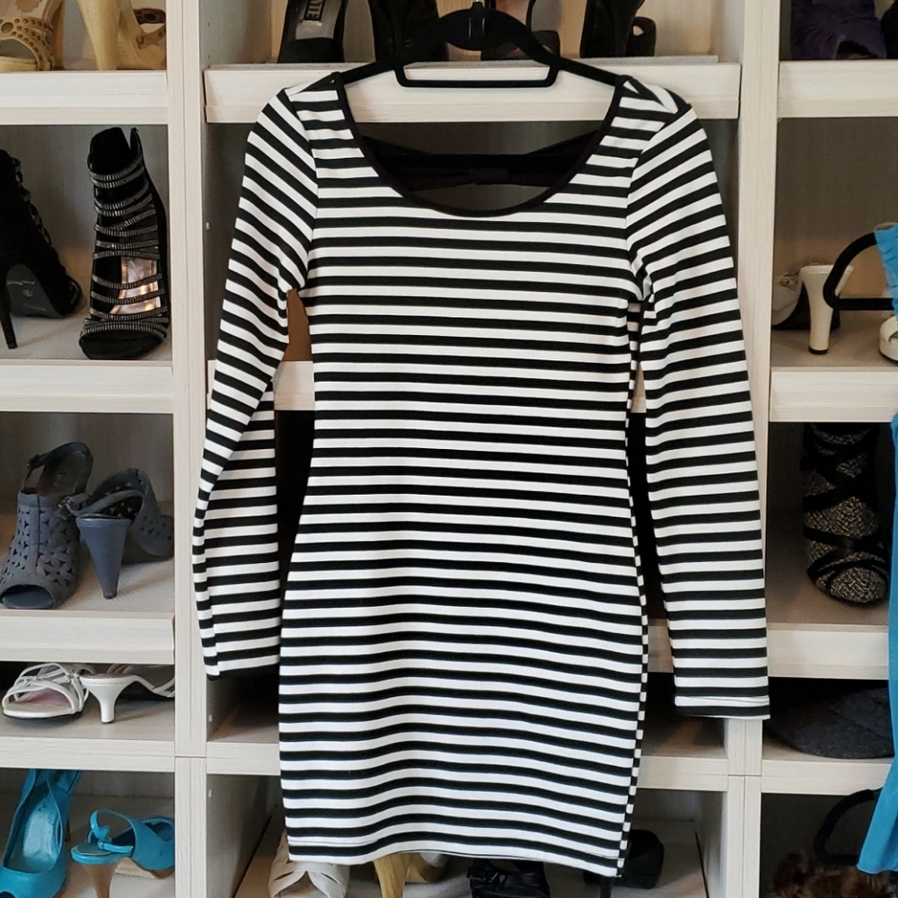 Striped mini dress